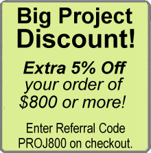 5% off $800 or more purchase!