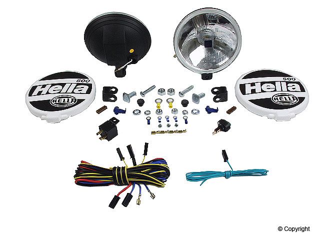 Complete Hella Auxiliary Driving Light Kit - Pair